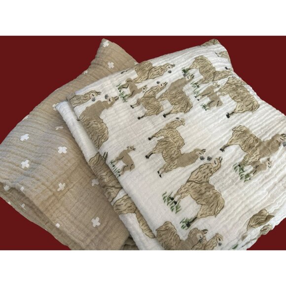 Little Unicorn Baby Cotton Muslin Swaddle Blankets Cozy Woodland Nursery - Picture 1 of 3